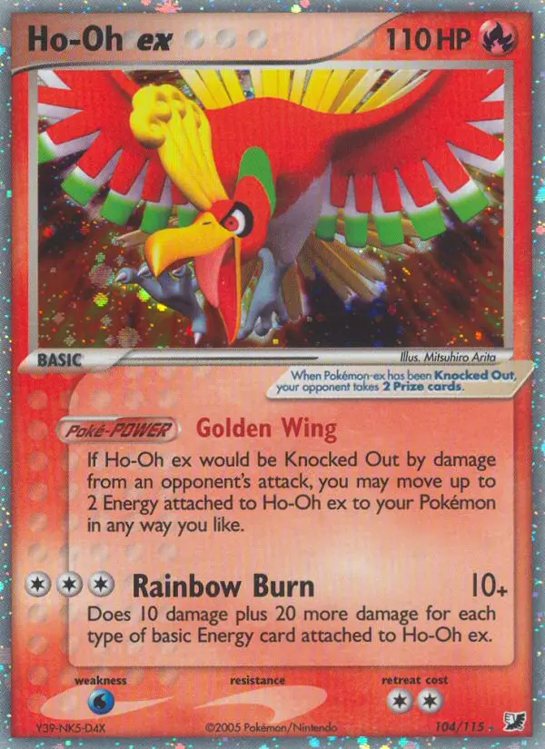 Ho-Oh ex, Pokémon card