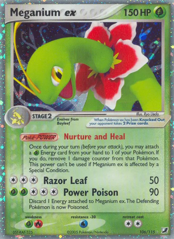Meganium ex, Pokémon card