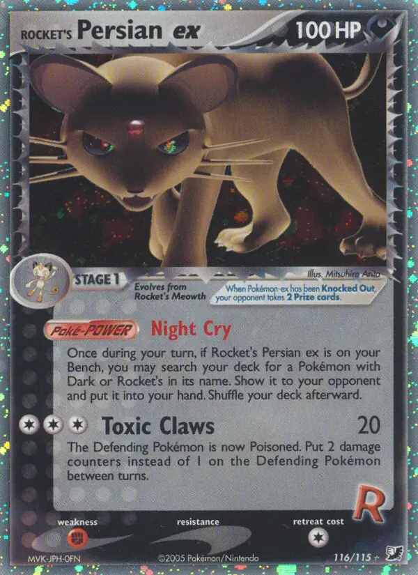 Rocket's Persian ex, Pokémon card