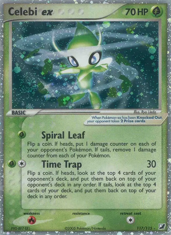 Celebi ex, Pokémon card