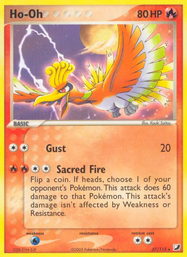 Ho-Oh, Pokémon card