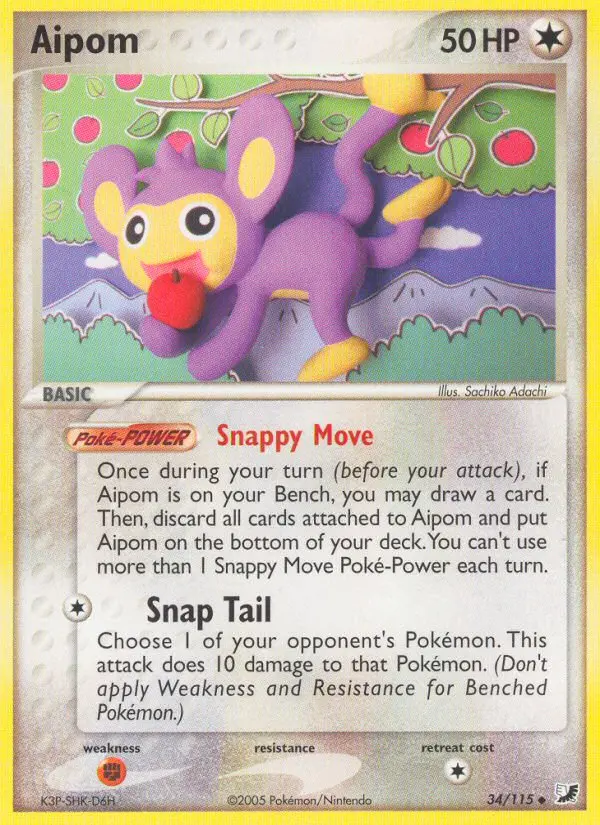 Aipom, Pokémon card