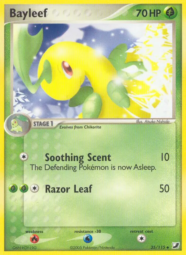 Bayleef, Pokémon card