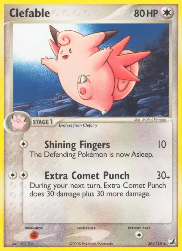 Clefable, Pokémon card