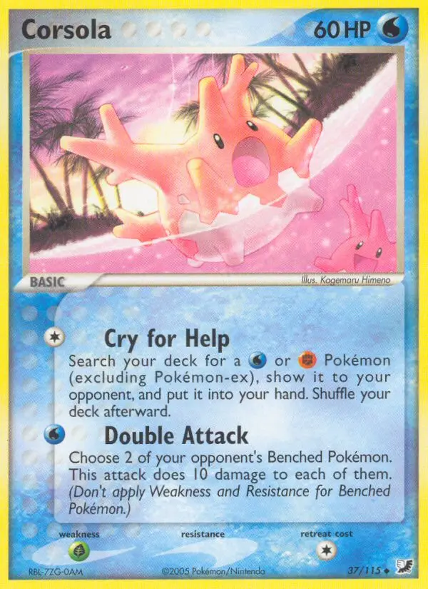Corsola, Pokémon card