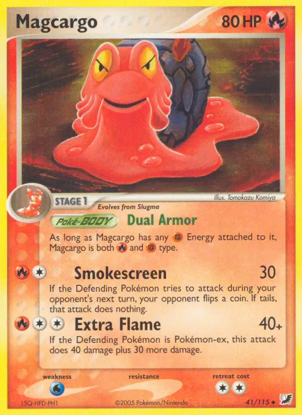 Magcargo, Pokémon card