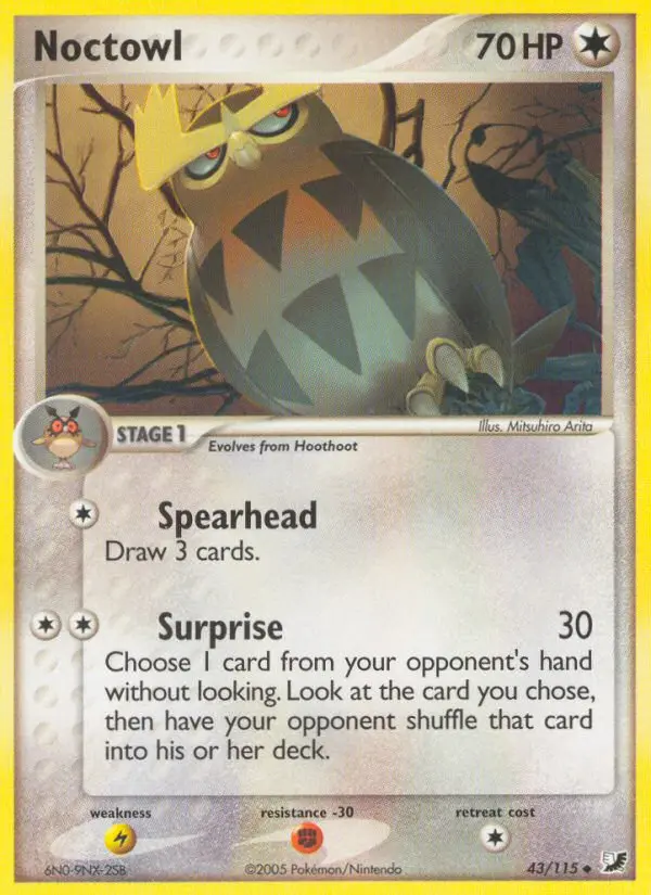 Noctowl, Pokémon card