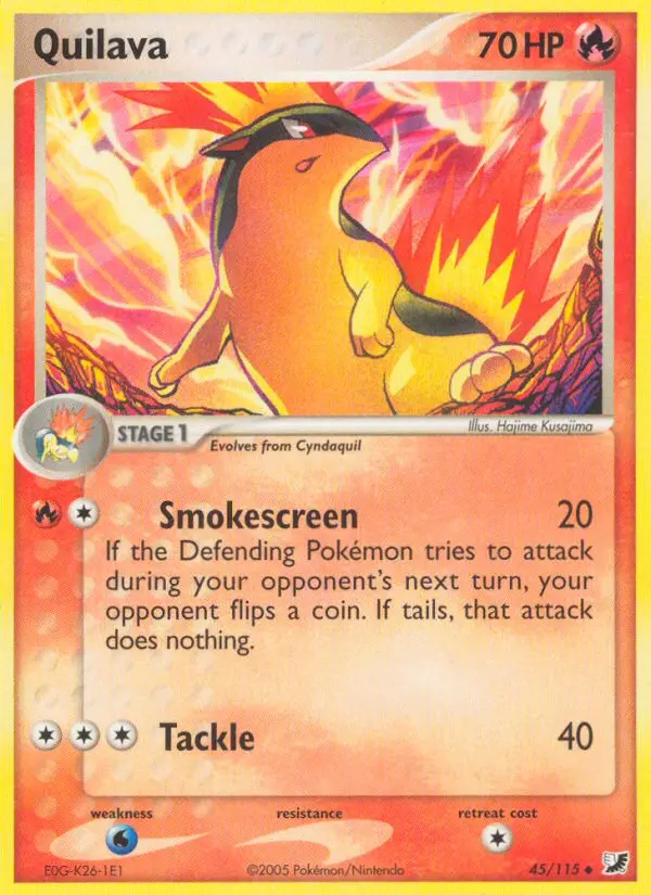 Quilava, Pokémon card