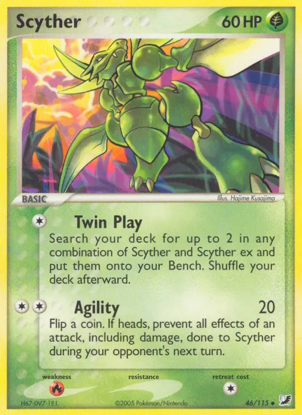 Scyther, Pokémon card