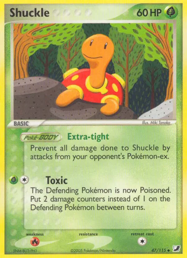 Shuckle, Pokémon card