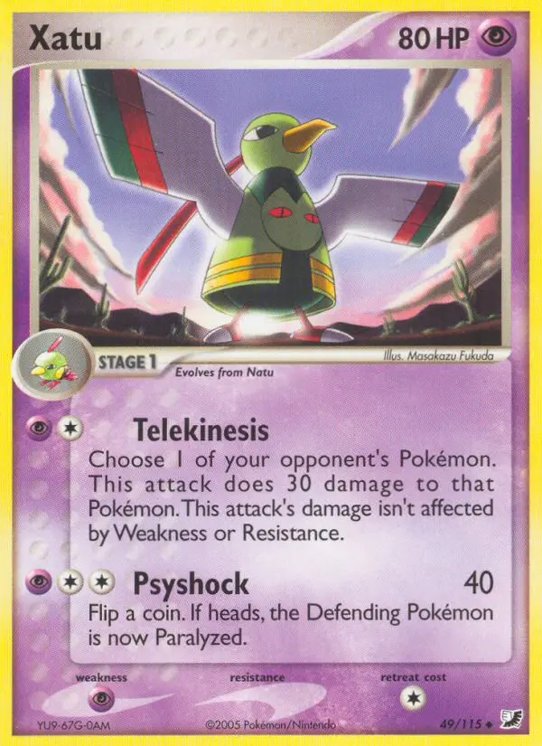 Xatu, Pokémon card