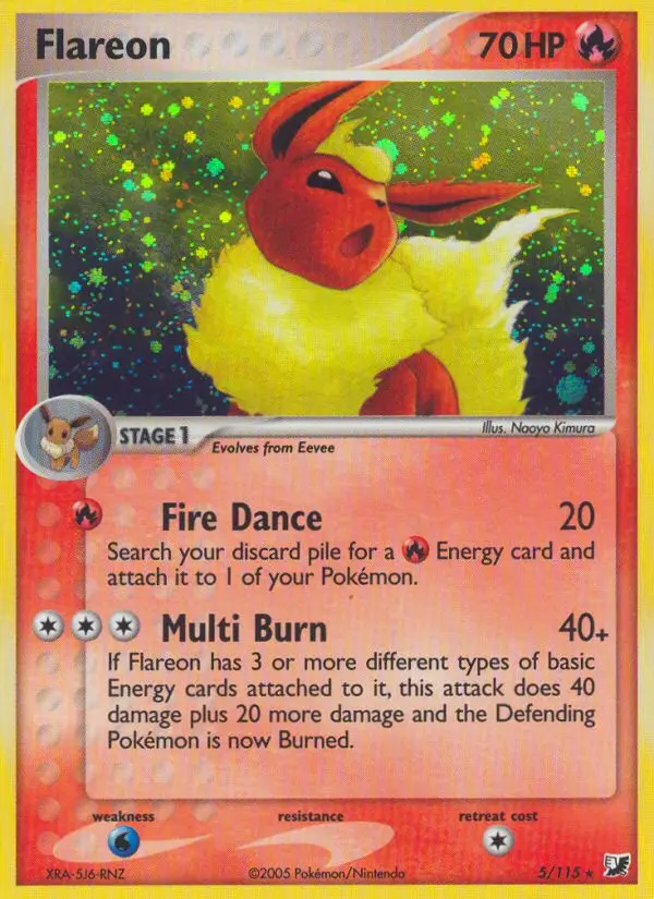 Flareon, Pokémon card