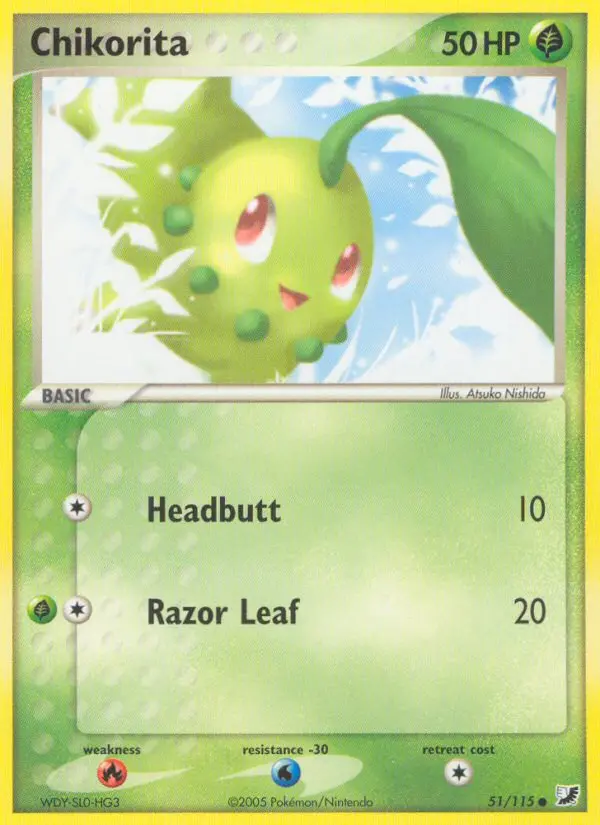 Chikorita, Pokémon card