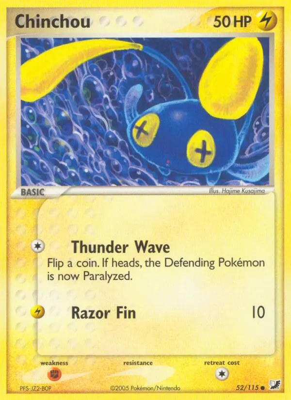 Chinchou, Pokémon card