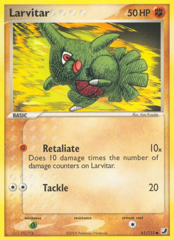 Larvitar, Pokémon card