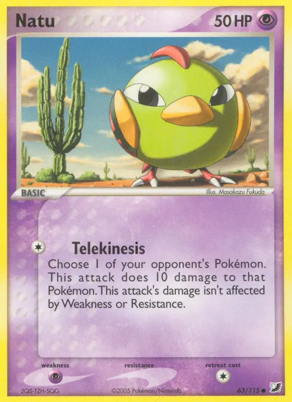 Natu, Pokémon card