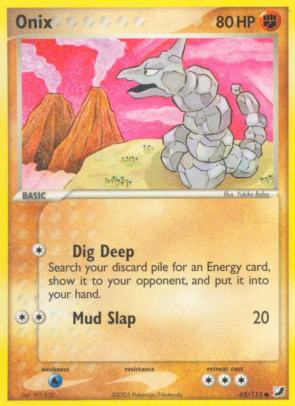 Onix, Pokémon card