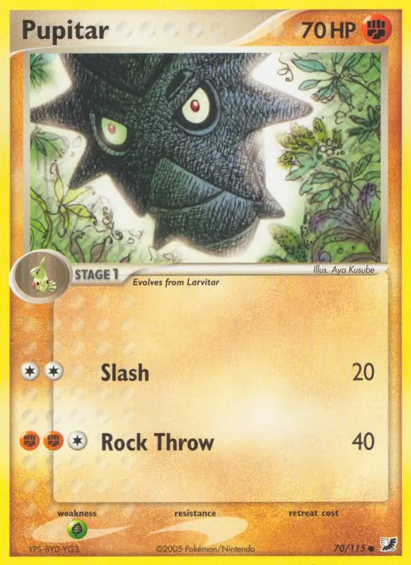 Pupitar, Pokémon card