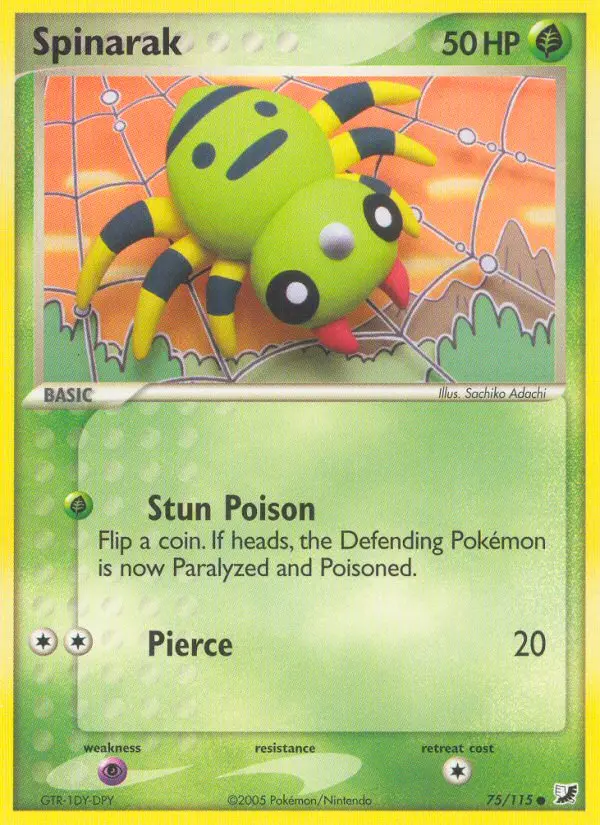 Spinarak, Pokémon card