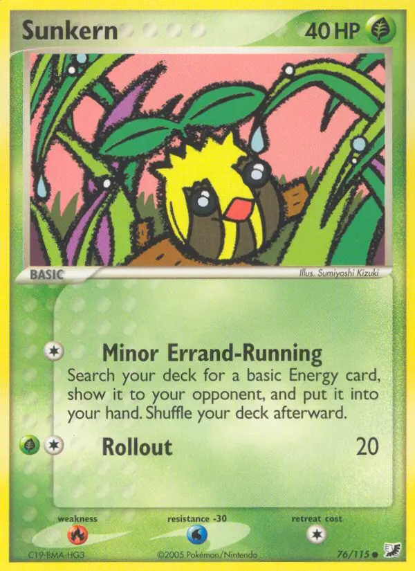 Sunkern, Pokémon card