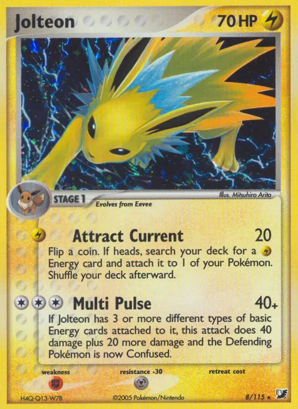 Jolteon, Pokémon card