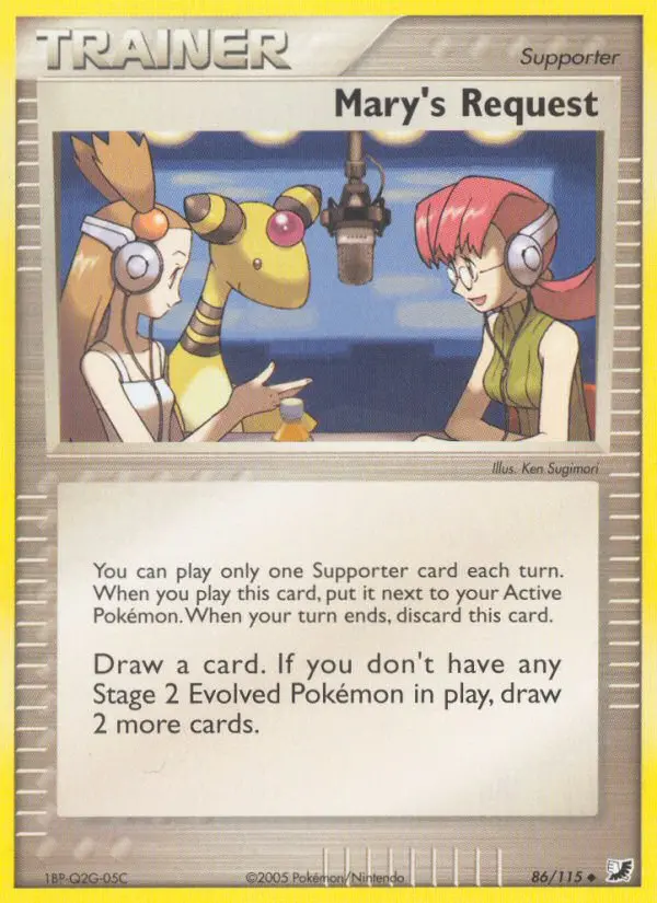 Mary's Request, Pokémon card