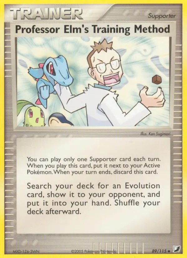 Professor Elm's Training Method, Pokémon card