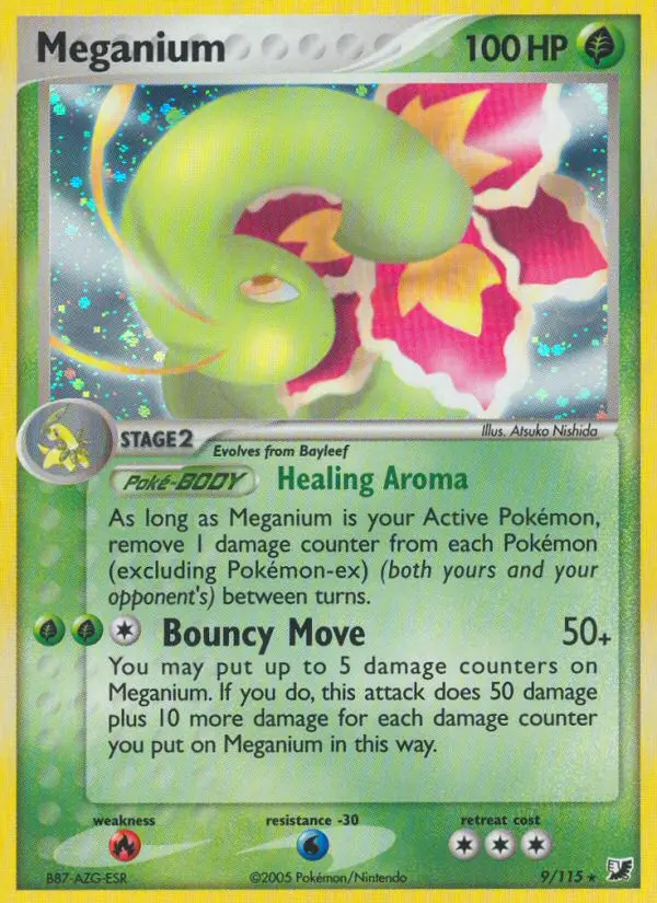 Meganium, Pokémon card