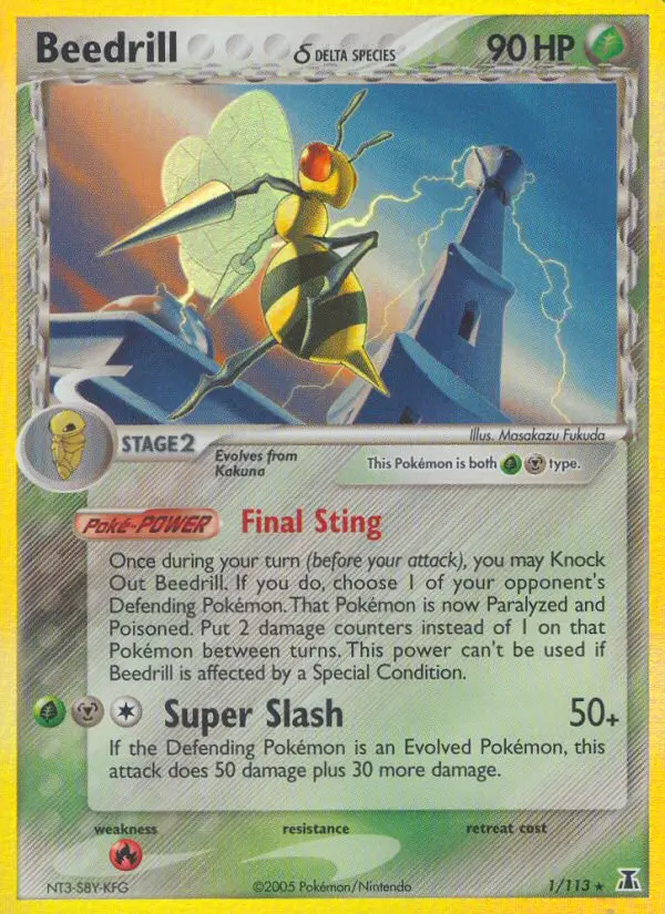 Beedrill δ, Pokémon card