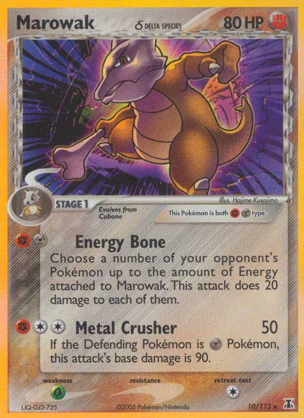 Marowak δ, Pokémon card