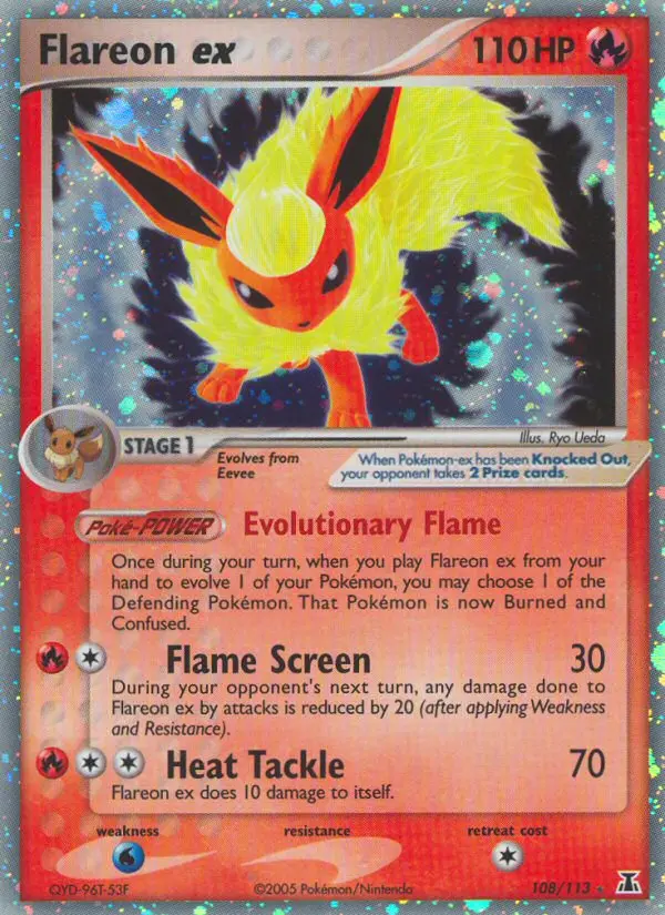 Flareon ex, Pokémon card