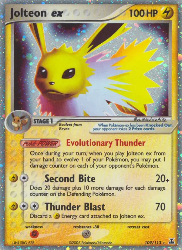 Jolteon ex, Pokémon card