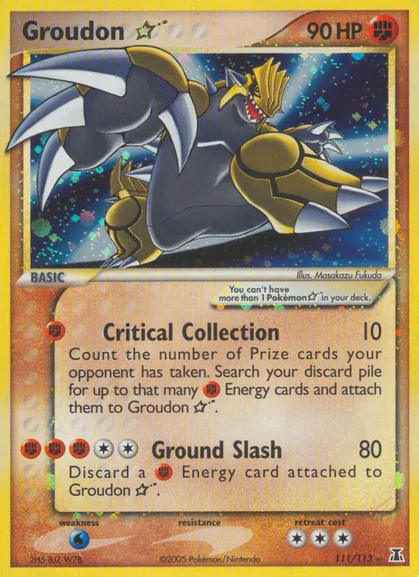Groudon Star, Pokémon card
