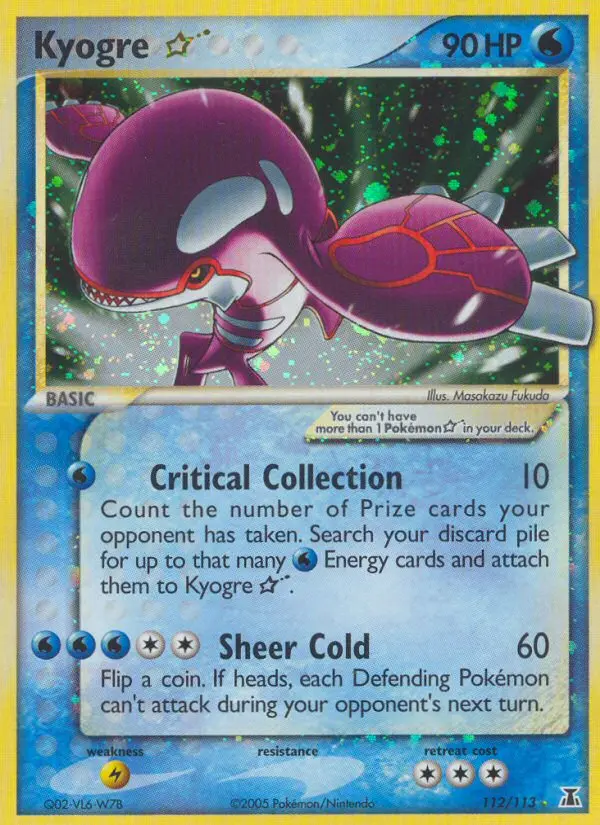 Kyogre Star, Pokémon card