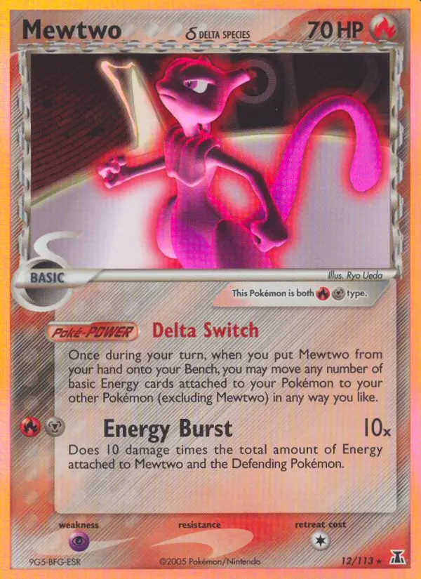 Mewtwo δ, Pokémon card