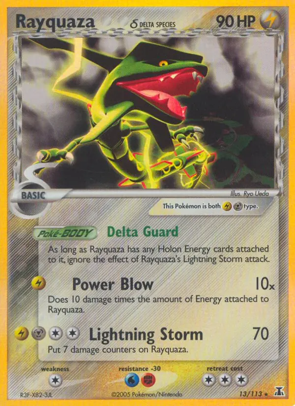 Rayquaza δ, Pokémon card