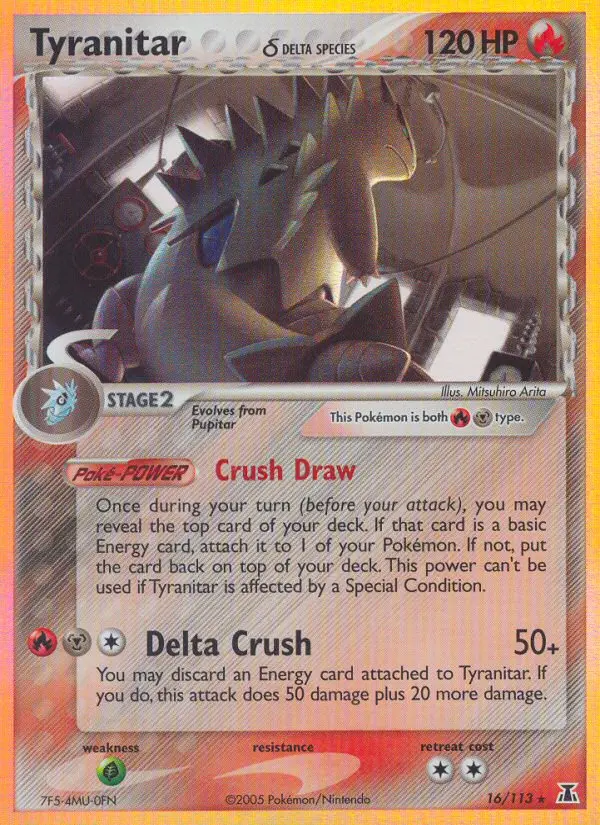 Tyranitar δ, Pokémon card