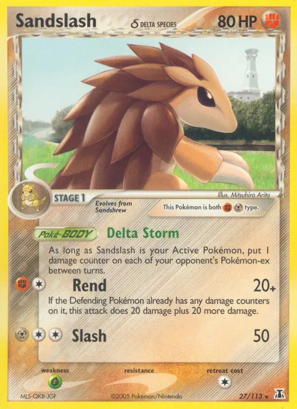 Sandslash δ, Pokémon card