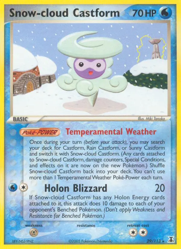 Snow-cloud Castform, Pokémon card