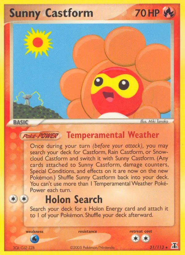 Sunny Castform, Pokémon card