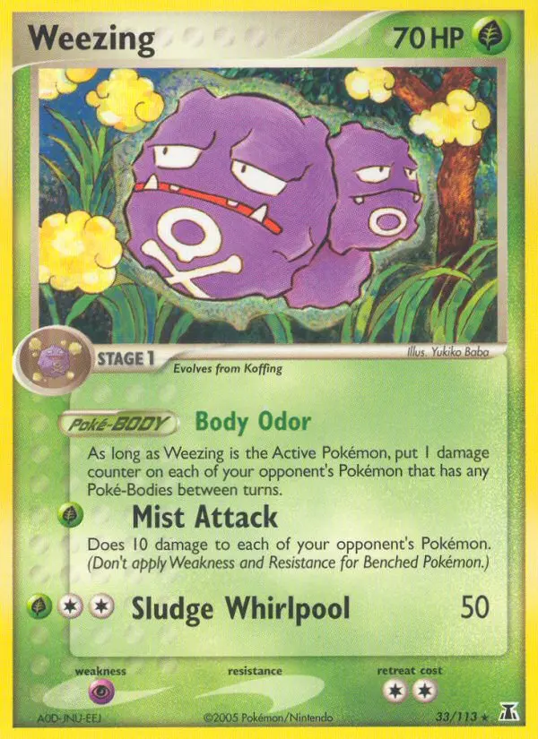 Weezing, Pokémon card