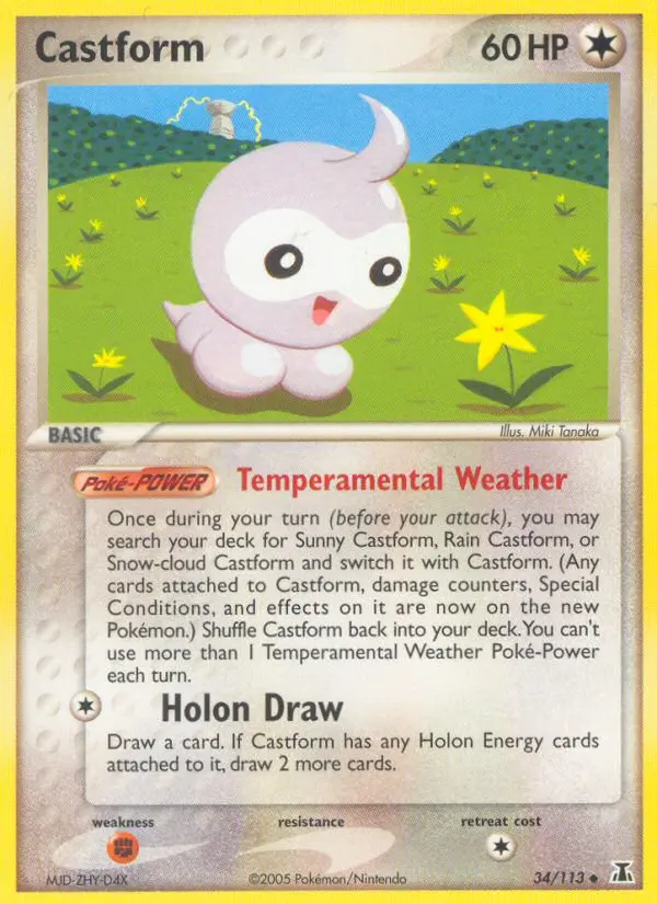 Castform, Pokémon card