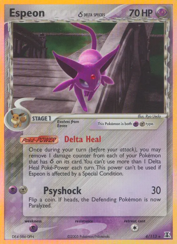 Espeon δ, Pokémon card