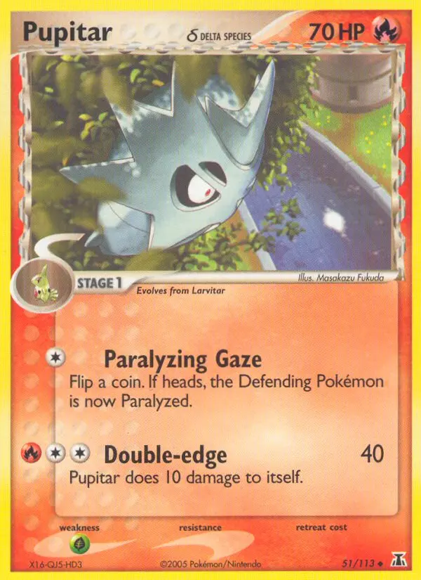 Pupitar δ, Pokémon card