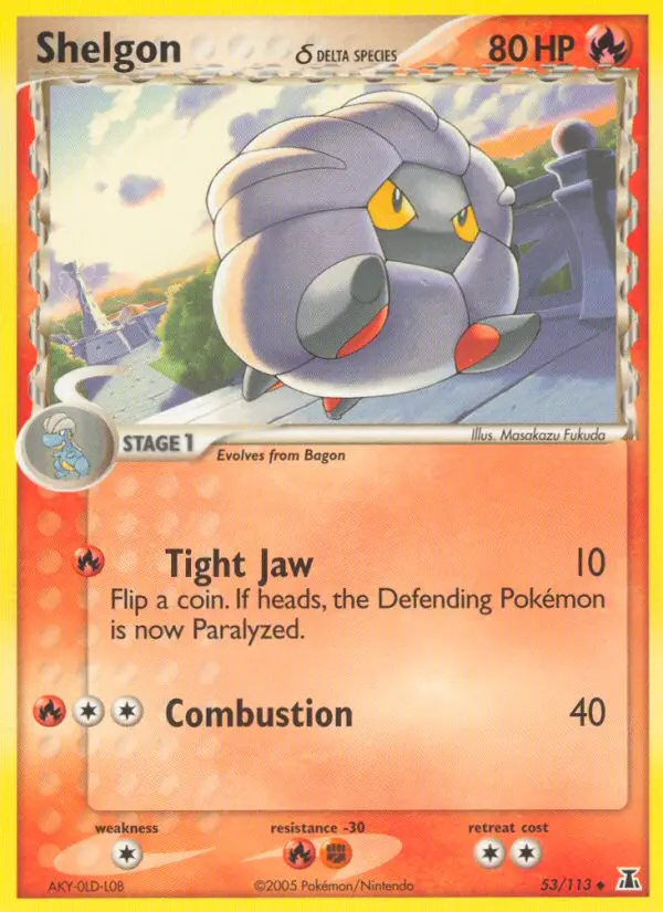Shelgon δ, Pokémon card