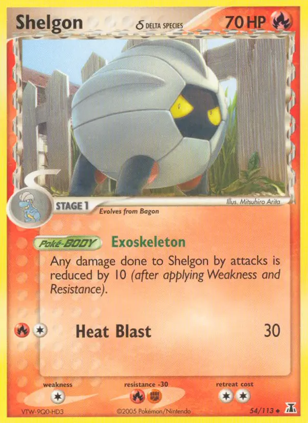 Shelgon δ, Pokémon card