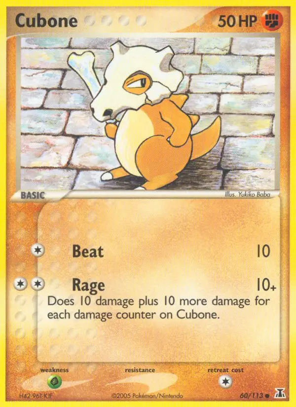 Cubone, Pokémon card
