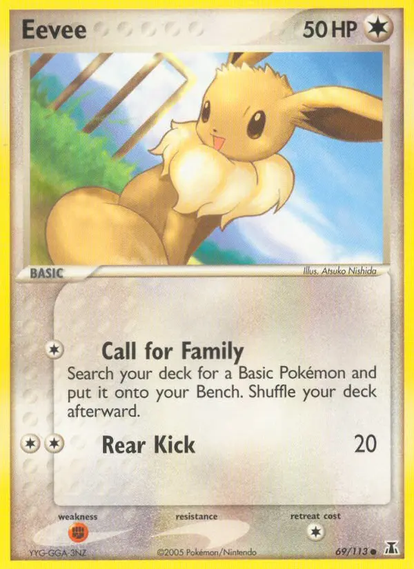 Eevee, Pokémon card