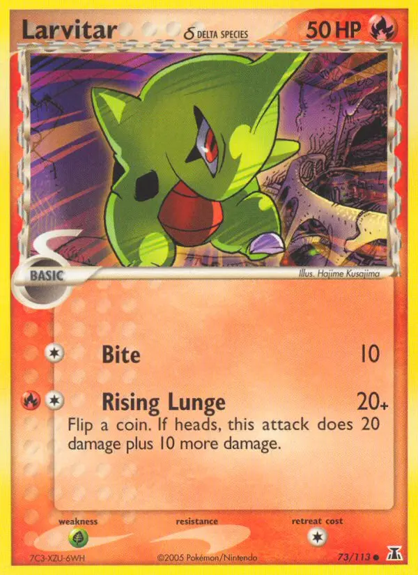 Larvitar δ, Pokémon card