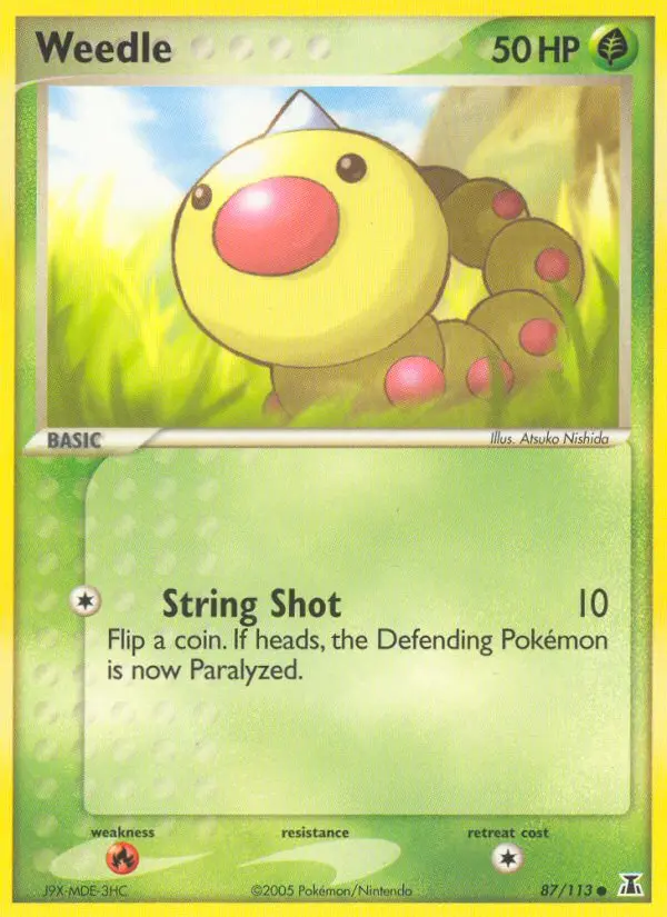 Weedle, Pokémon card